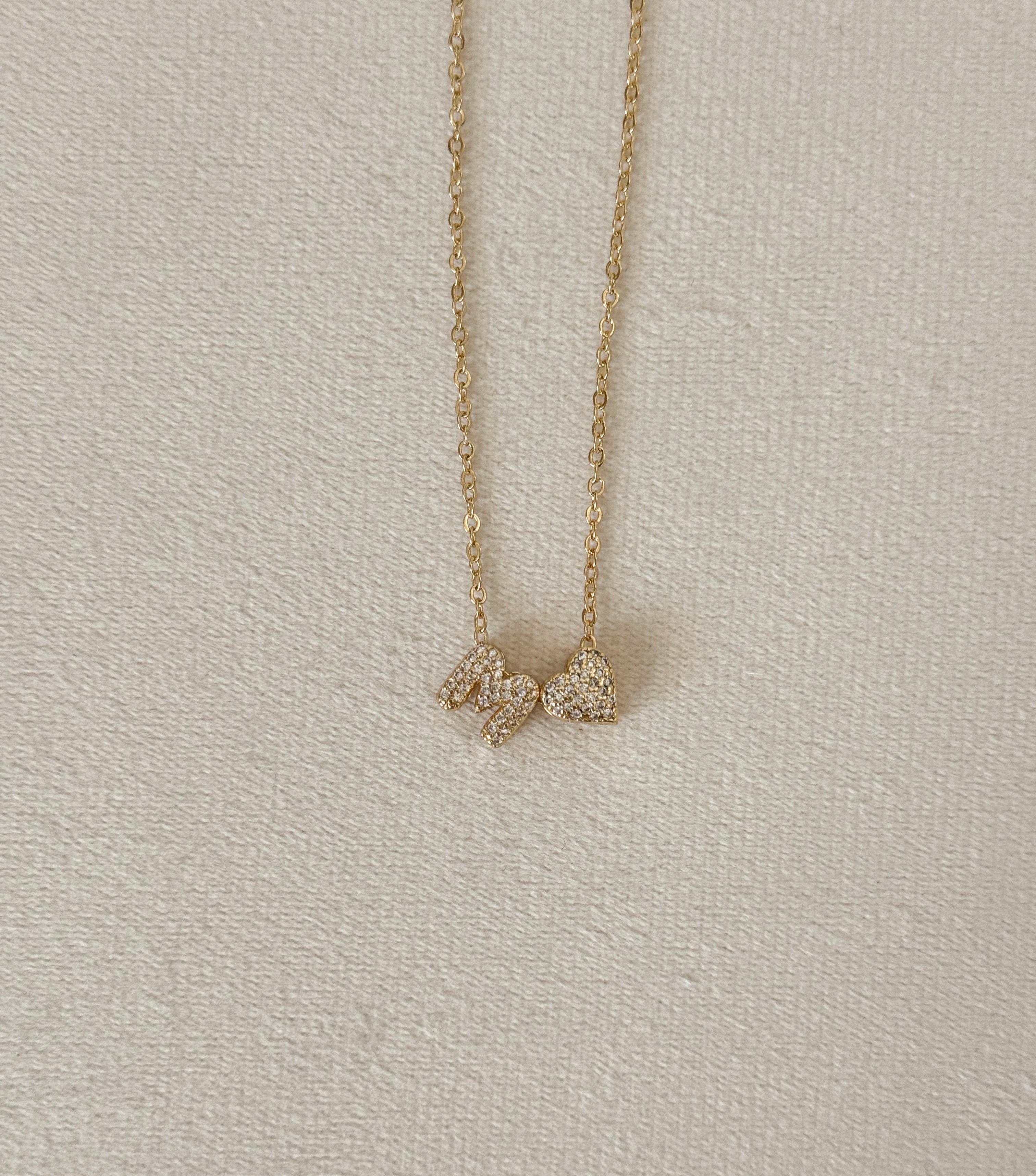 Mini Bubble Initial Necklace