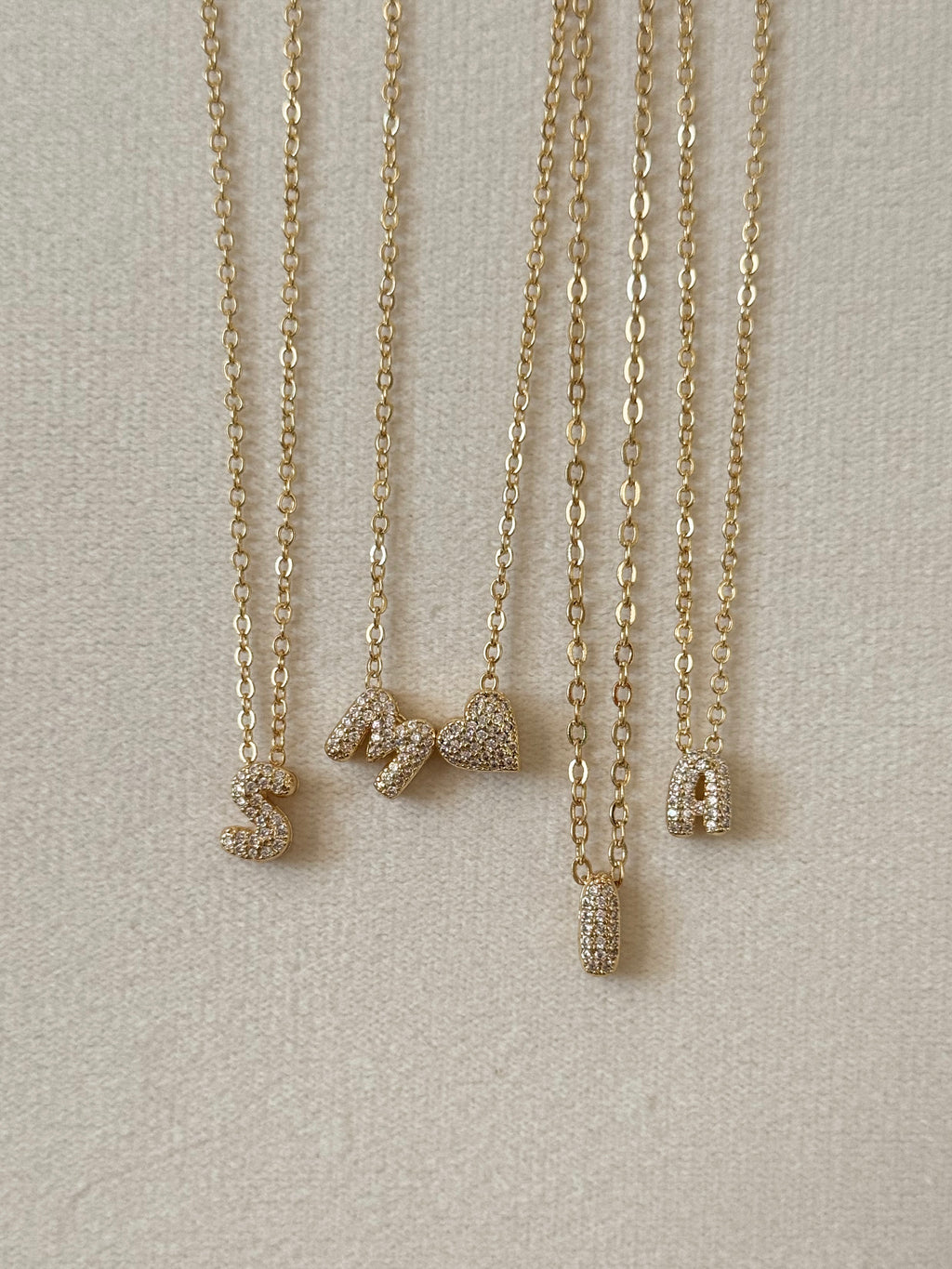 Mini Bubble Initial Necklace