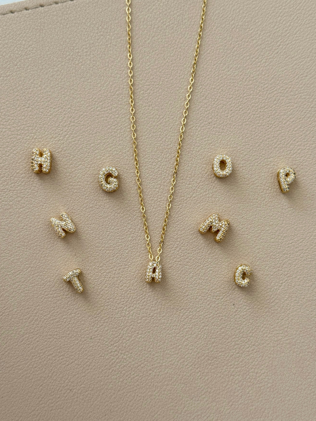 Mini Bubble Initial Necklace