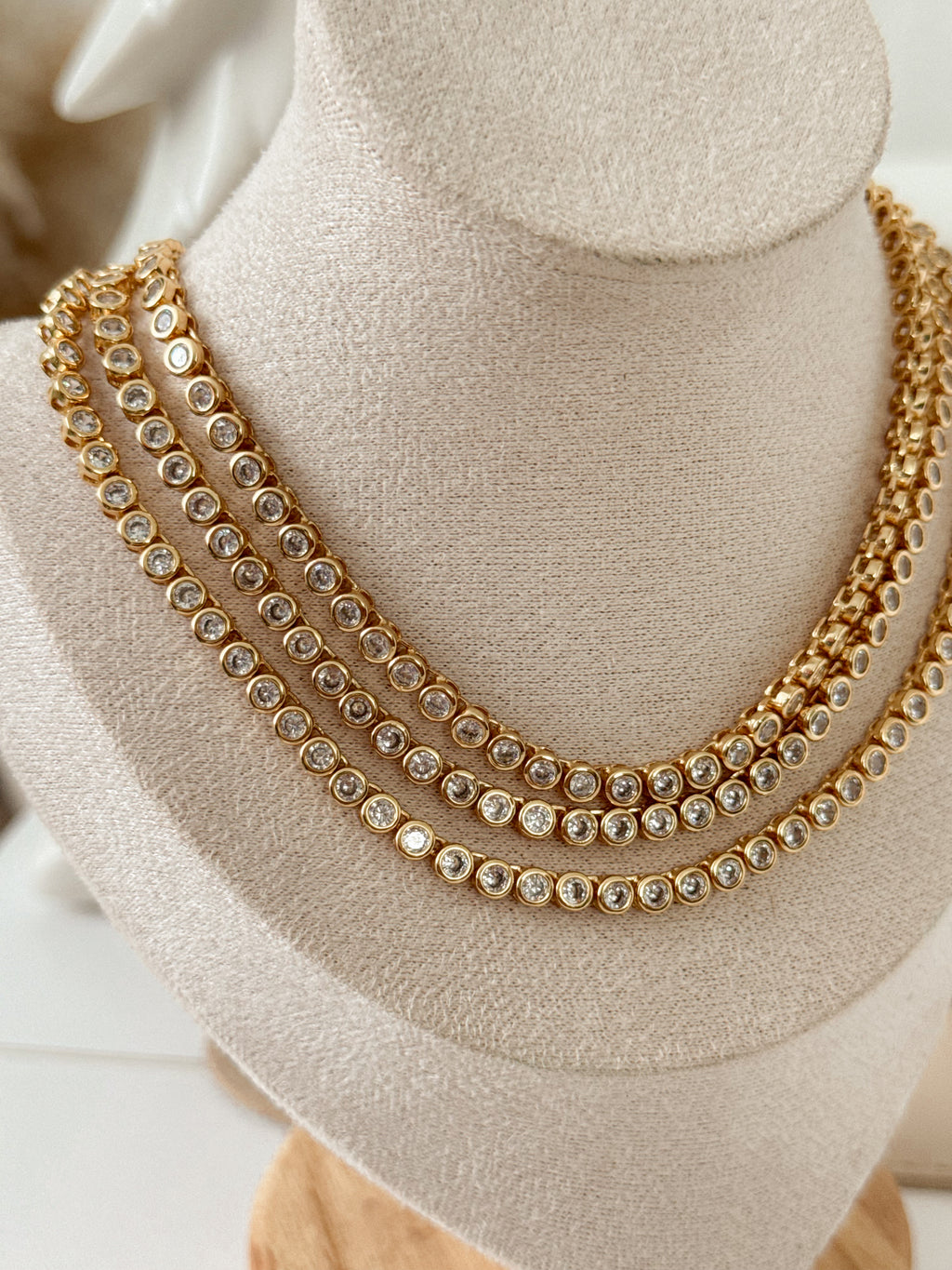 Elara Bubble Tennis Necklace