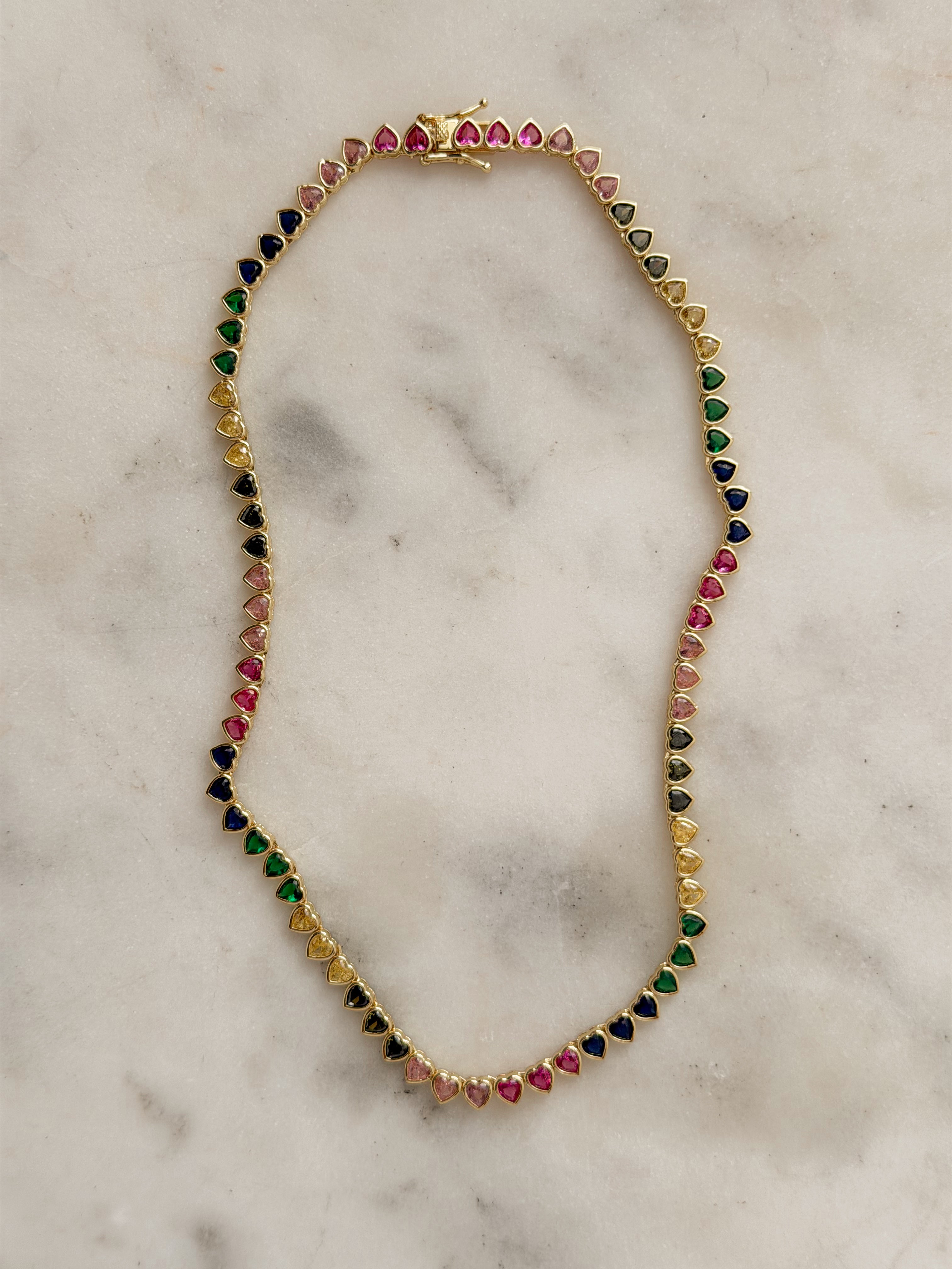 Rainbow Tennis Necklace