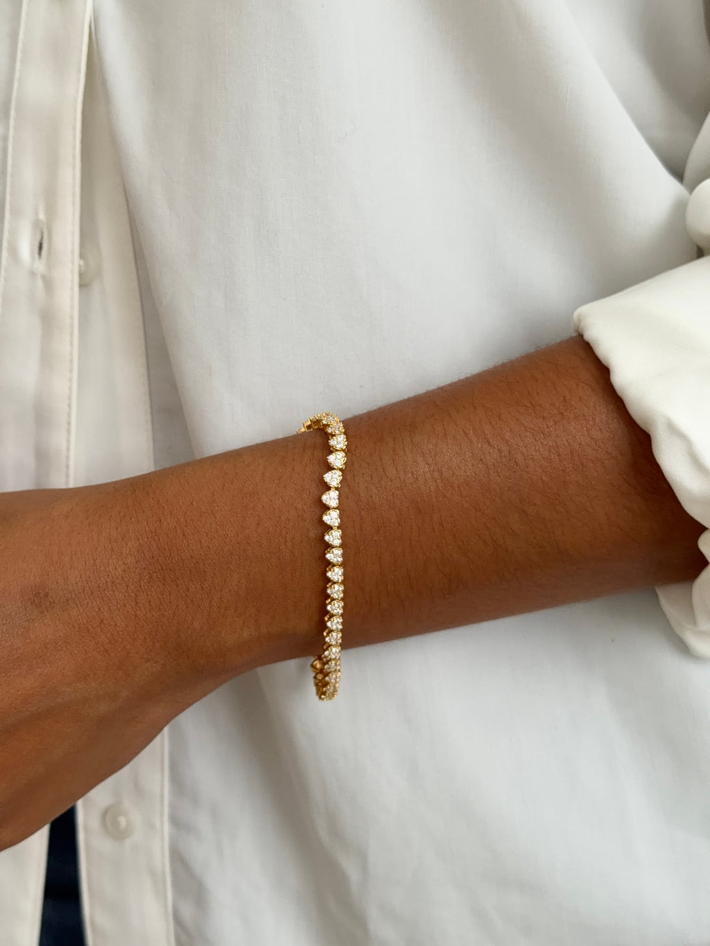 Amara Heart Tennis Bracelet