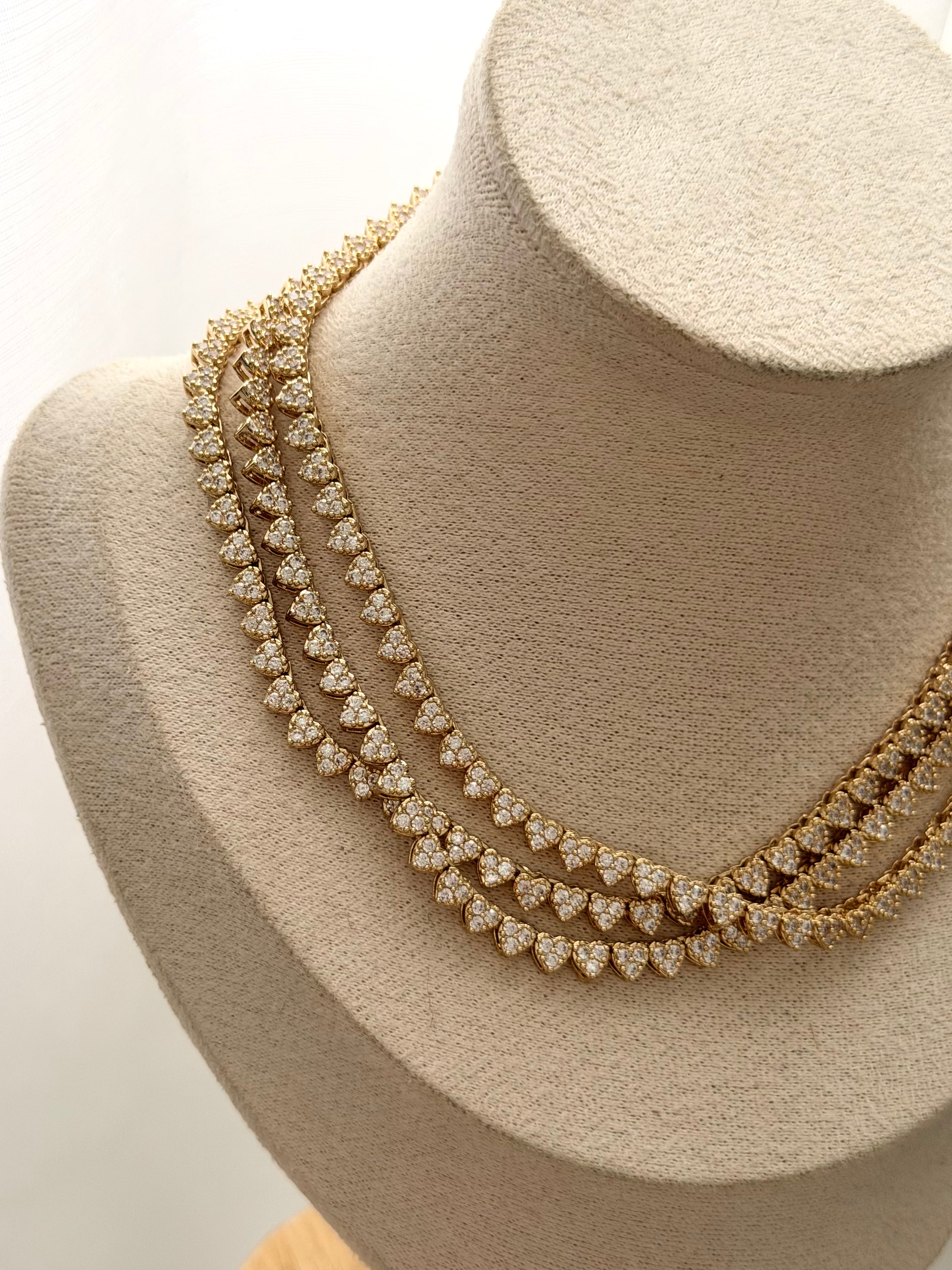 Amara Heart Tennis Necklace