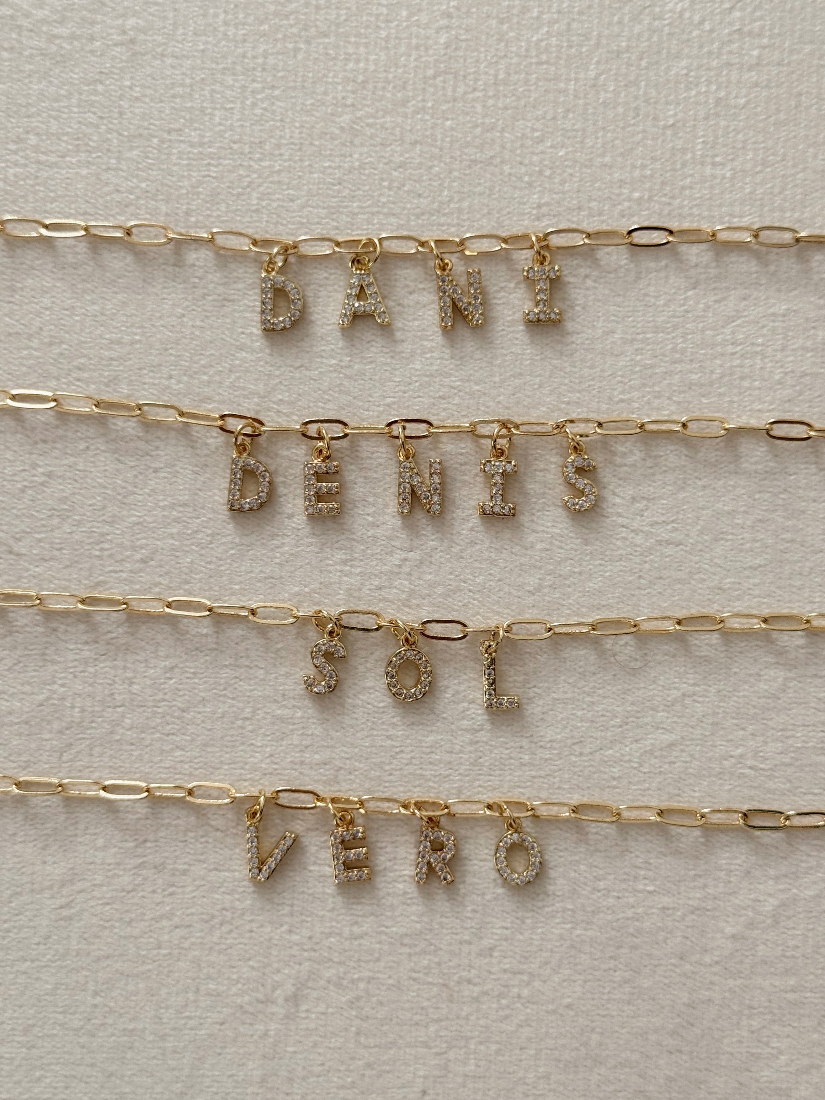 Glitter Initial Necklace