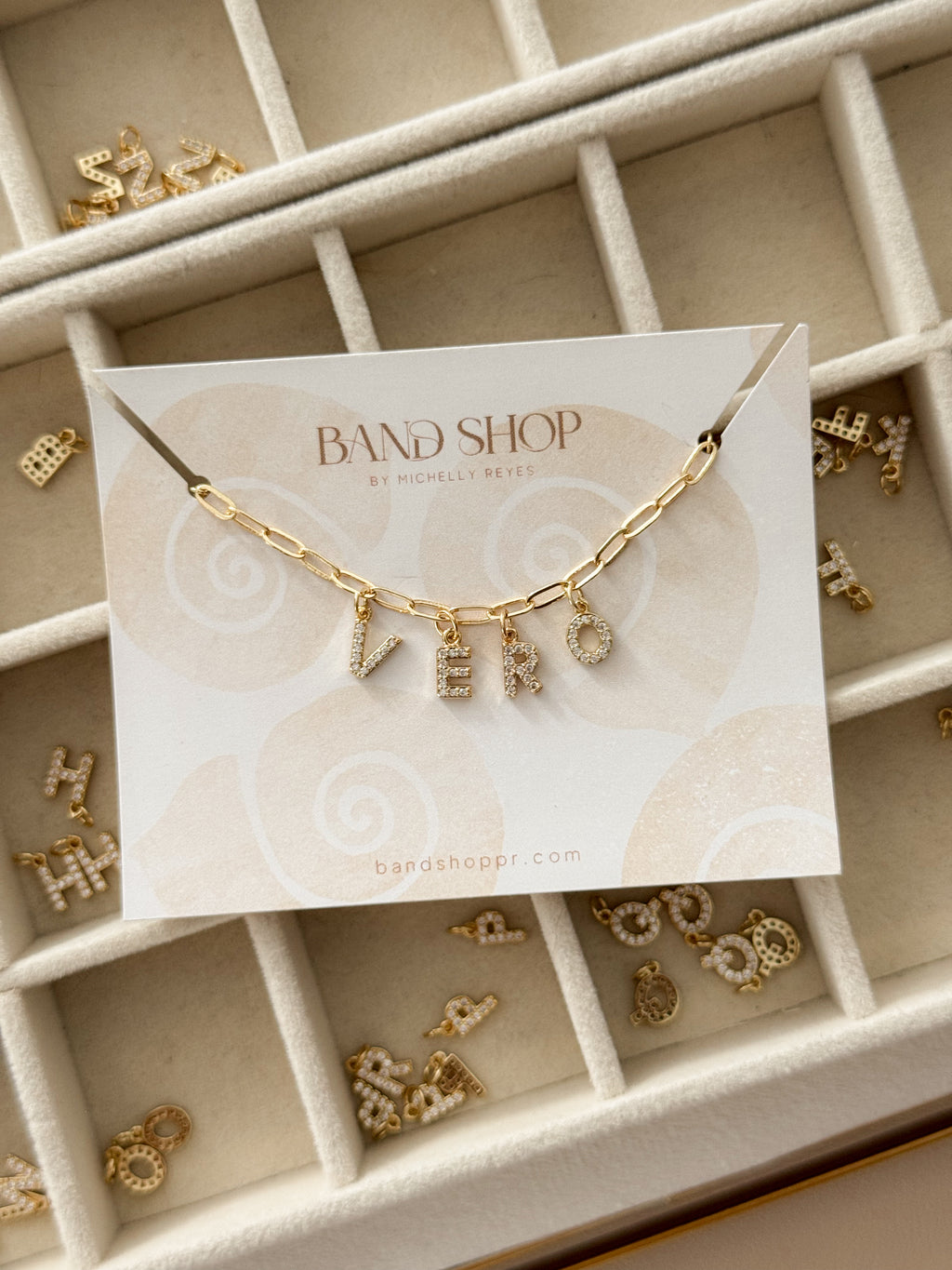 Glitter Initial Necklace