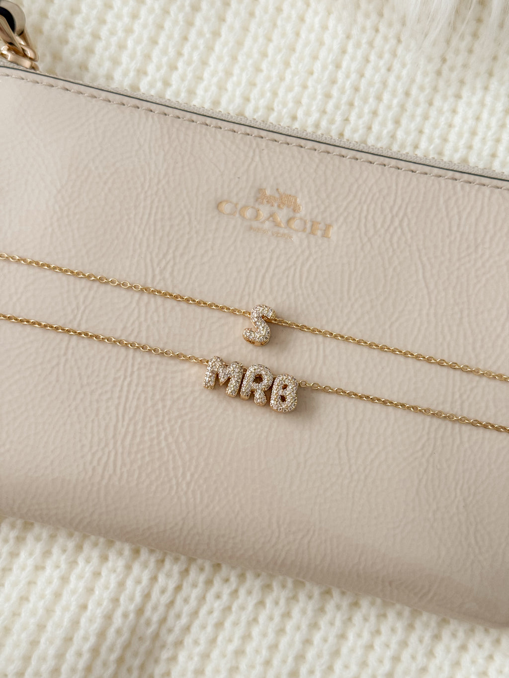 Bubble Name/ initial Necklace