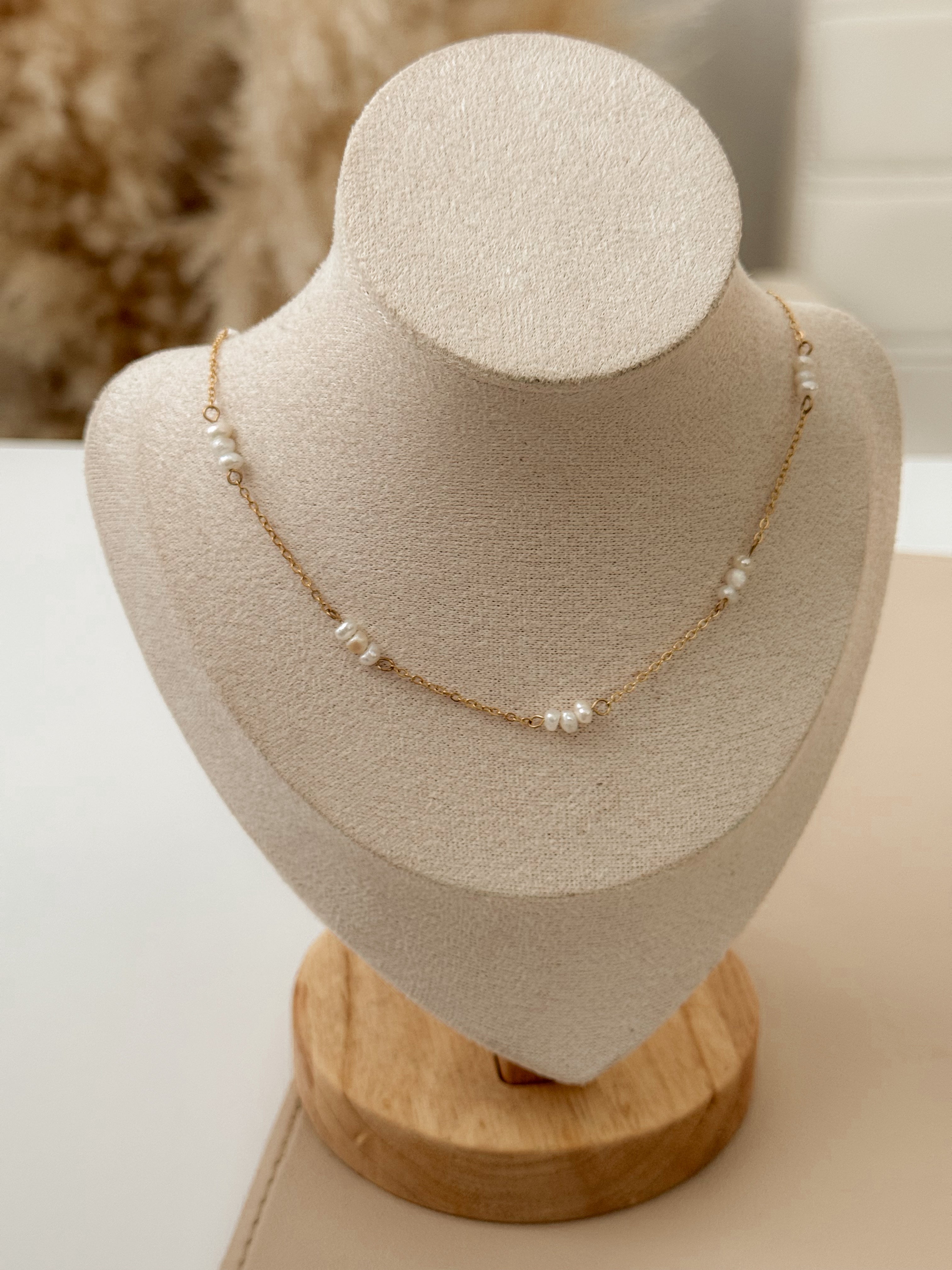 Golden Pearl Necklace