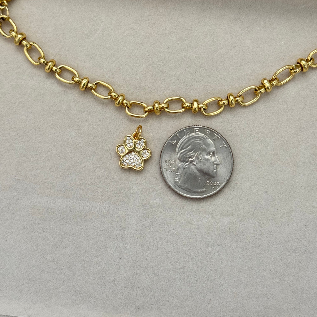 Dog footprint charm