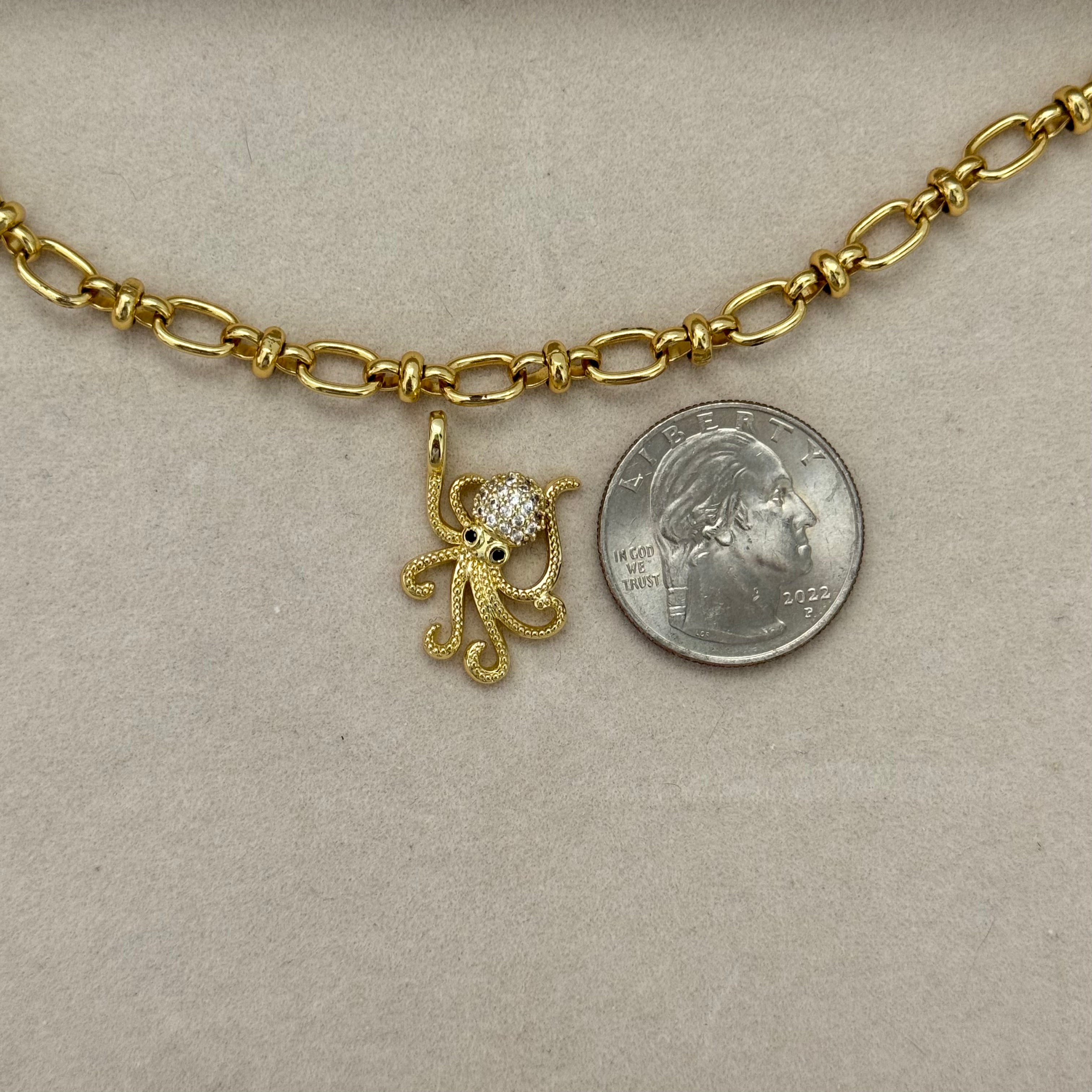 Glam octopus charm