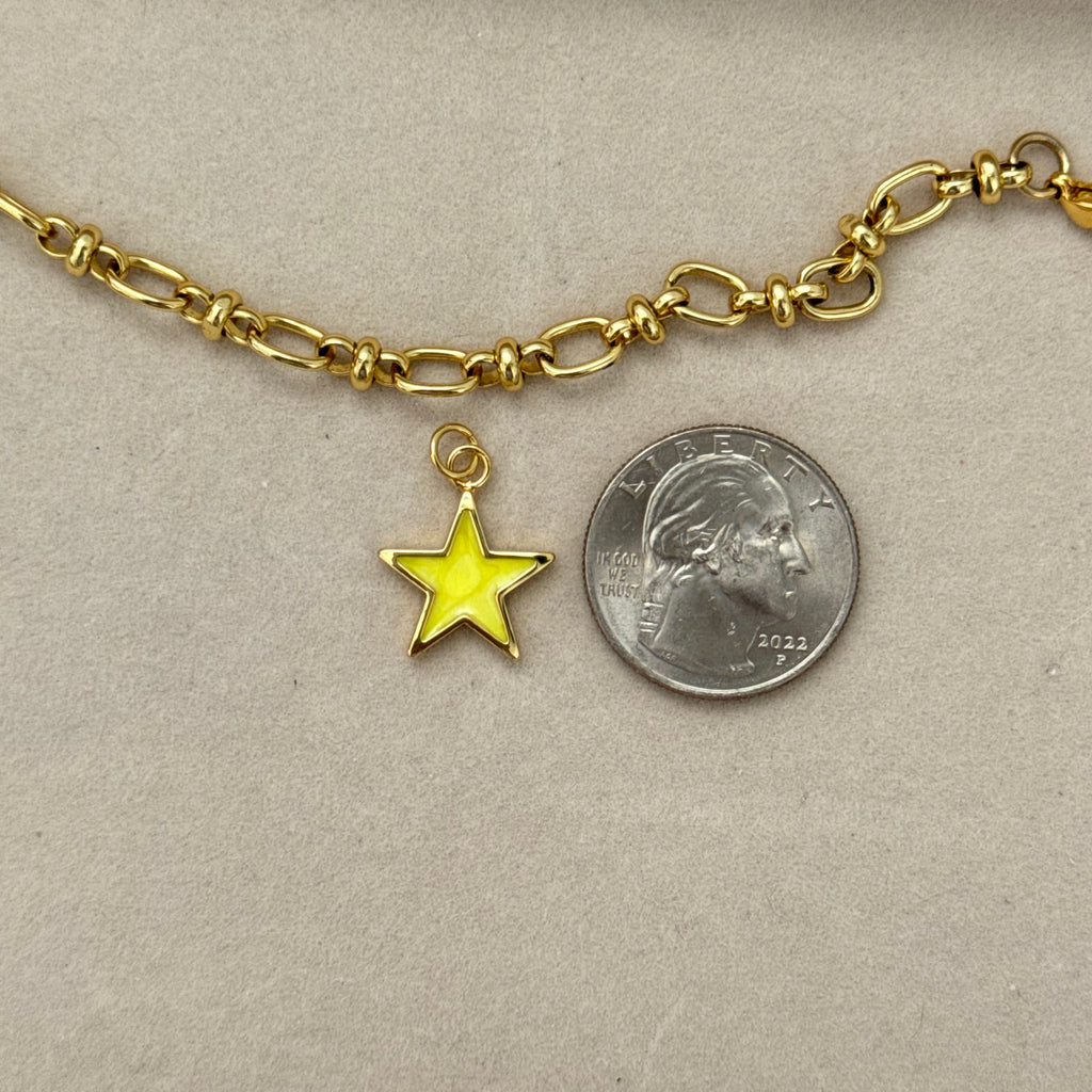 Yellow star charm