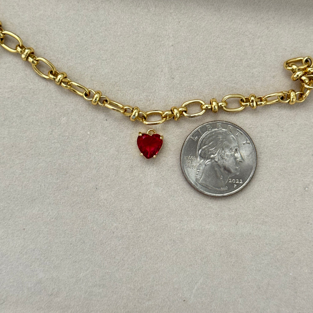 Pink heart charm