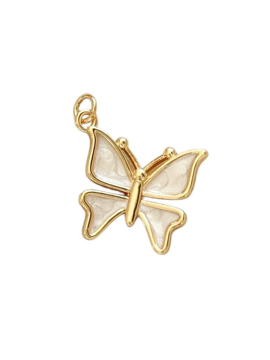 Pearlescent butterfly charm