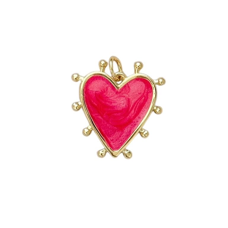 Pink heart charm