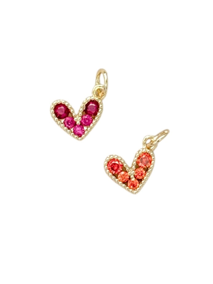 Heart gemstone charm