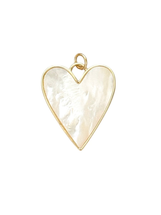 Pearl heart charm