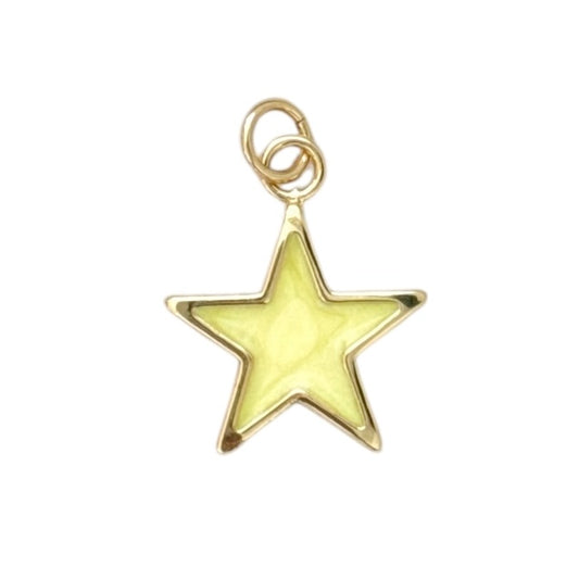 Yellow star charm