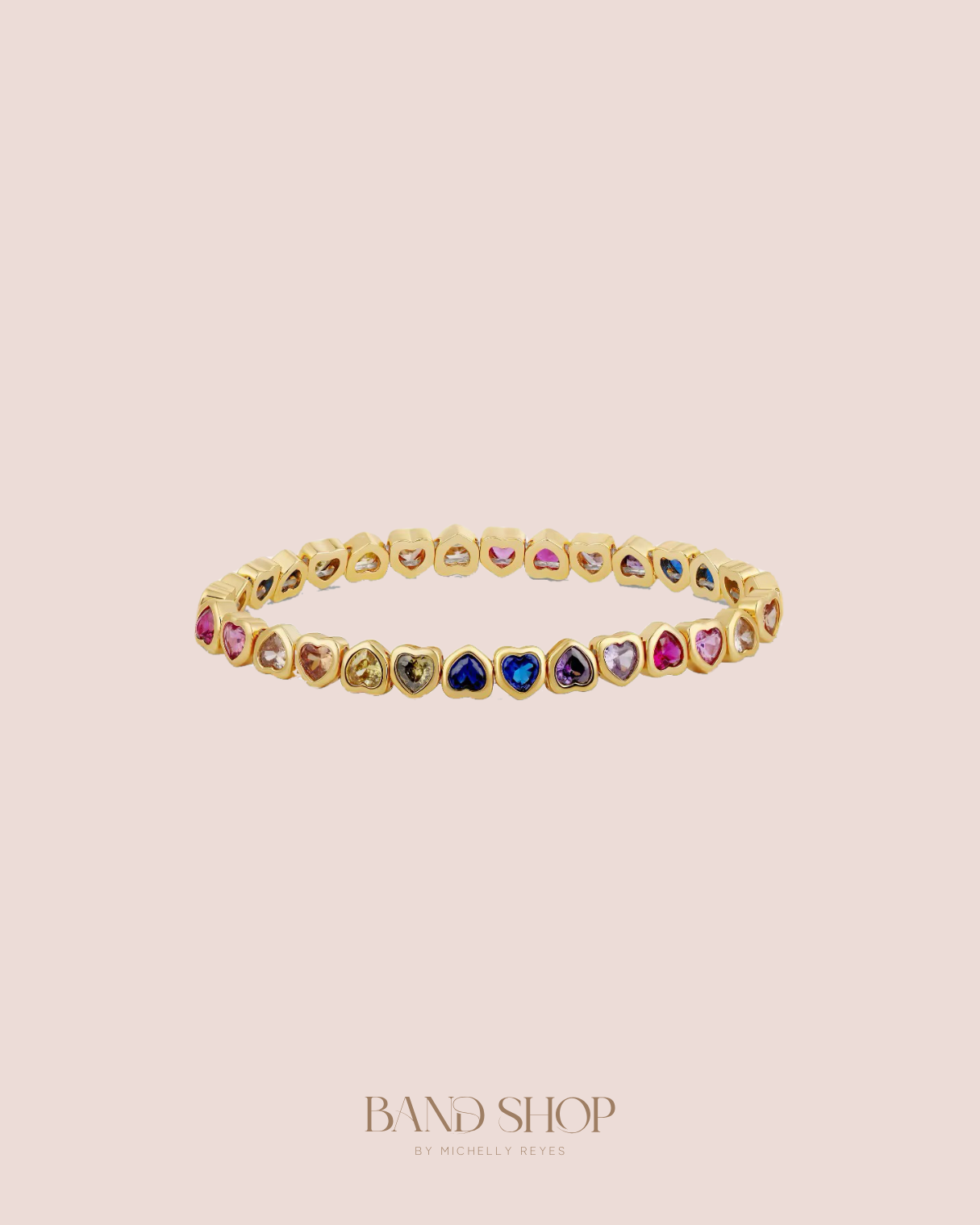 Rainbow Heart Bracelet